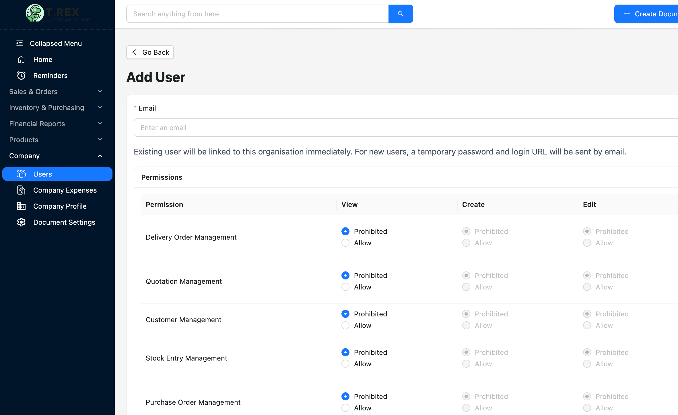 Admin and Permission Controls
