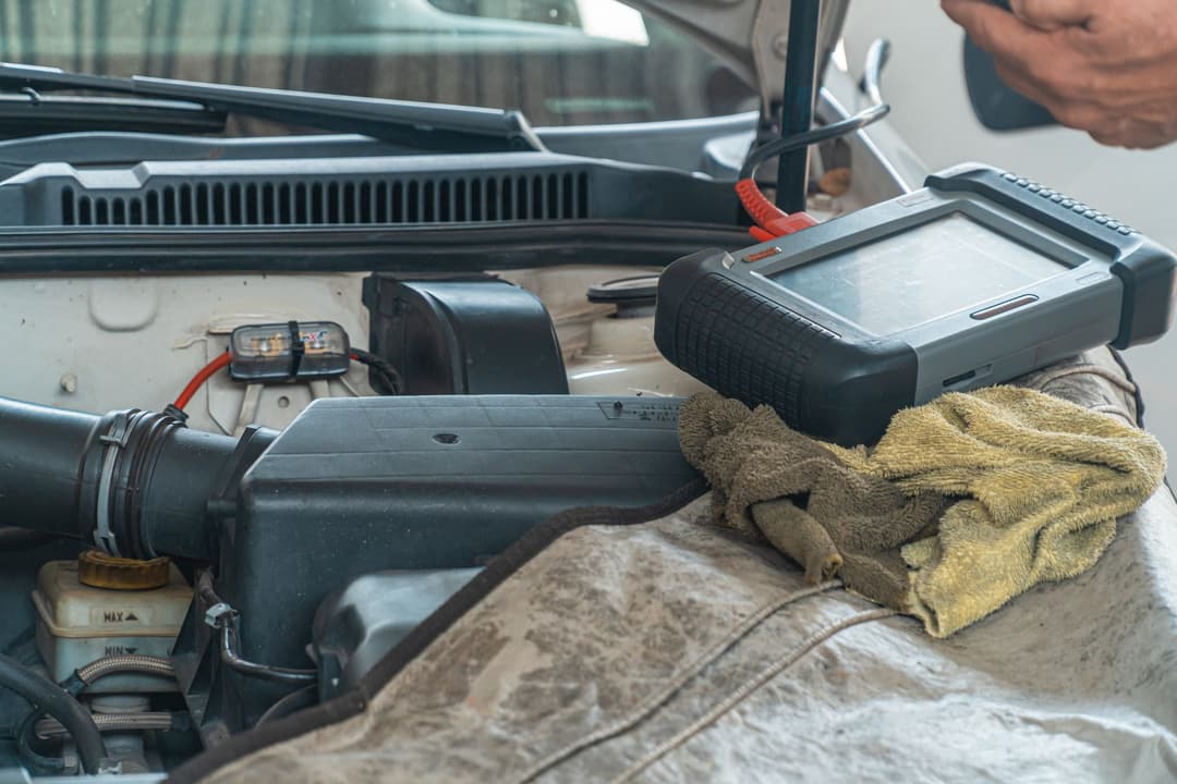 Field-service technician preparing to travel between customer appointments