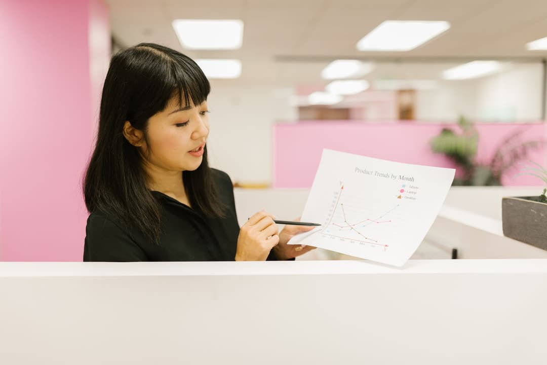 Sales administrator checking sales document item details against the product record