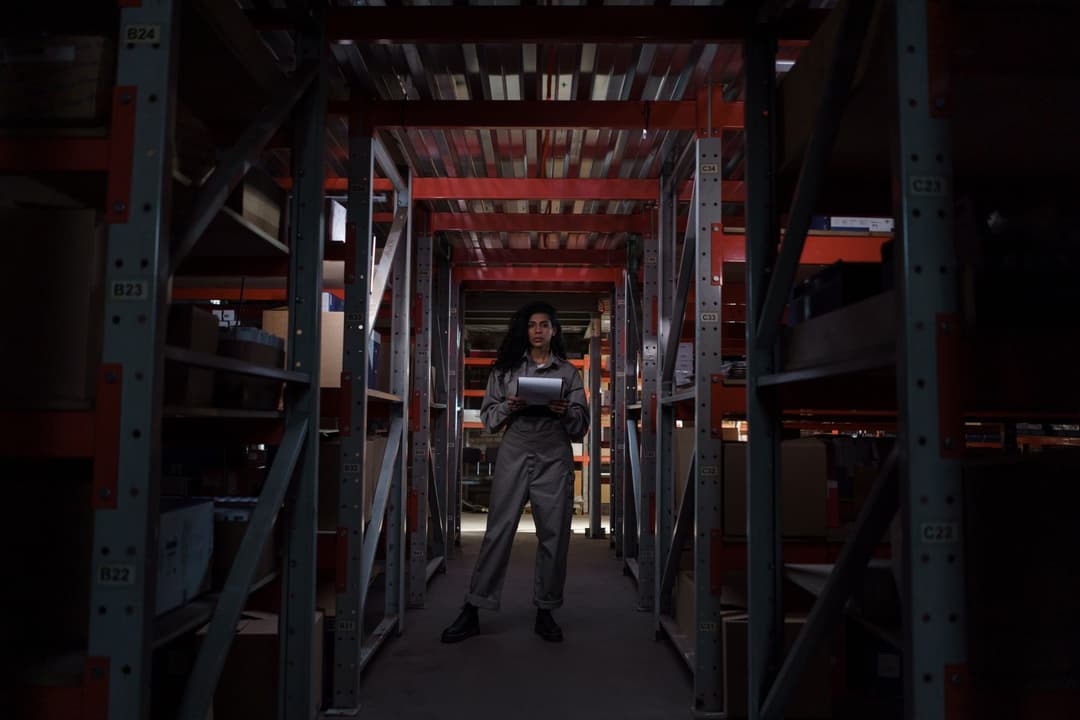 Warehouse employee checking whether a sales order is approved before starting picking work