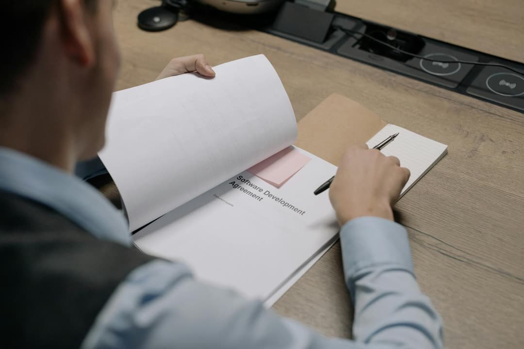 Manager reviewing pending documents across multiple company contexts